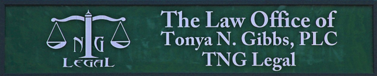 A banner on the law office of Tonya N. Gibbs, PLC